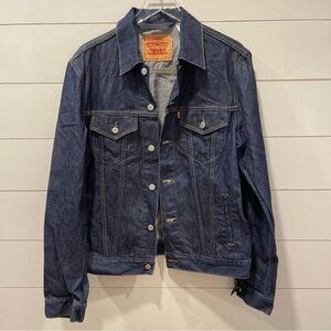 Levis Original Trucker Style Denim Jean Jacket Size Mens Large